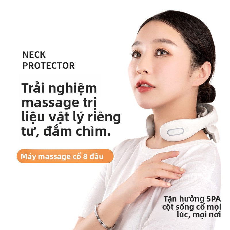 Máy massage cột sống điện di động thông minh xung bảo vệ cổ cổ vai cổ vật lý trị liệu chư