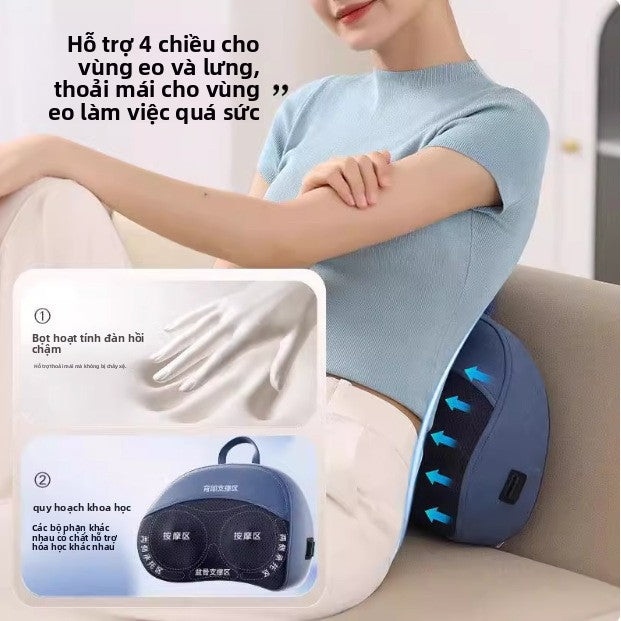 Gối massage cột sống cổ, đệm massage lưng thắt lưng, đa chức năng, massage toàn thân, massage cổ, ma