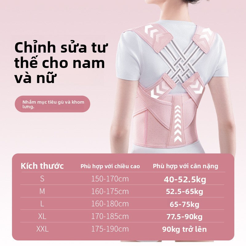 Dây đeo chỉnh hình lưng gù cho phụ nữ trưởng thành Dây đeo chỉnh hình lưng đẹp để sửa tư thế chống c