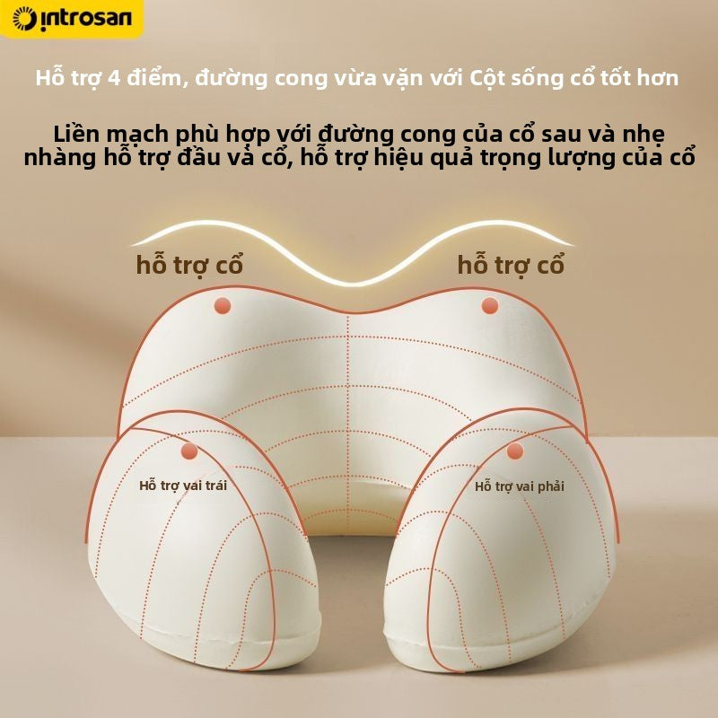 gối bảo vệ cổ gối cổ gối ngủ trưa bảo vệ cổ cột sống Yingcai Star Memory Cotton loại u gối bảo vệ cổ gối cổ gối ngủ trưa cổ cột sống đầu cổ gối máy bay n