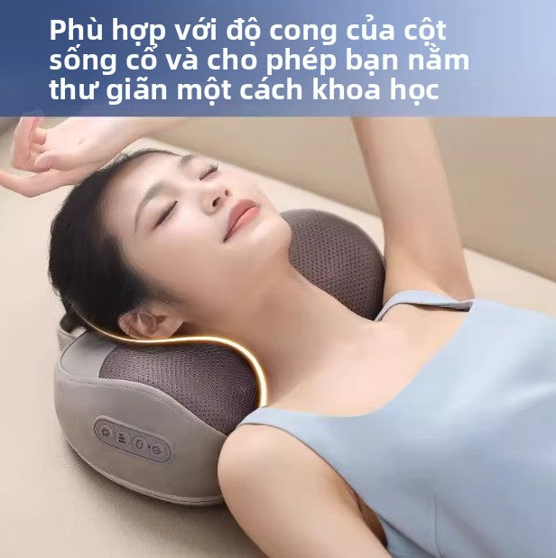 Gối massage cột sống cổ, đệm massage lưng thắt lưng, đa chức năng, massage toàn thân, massage cổ, ma