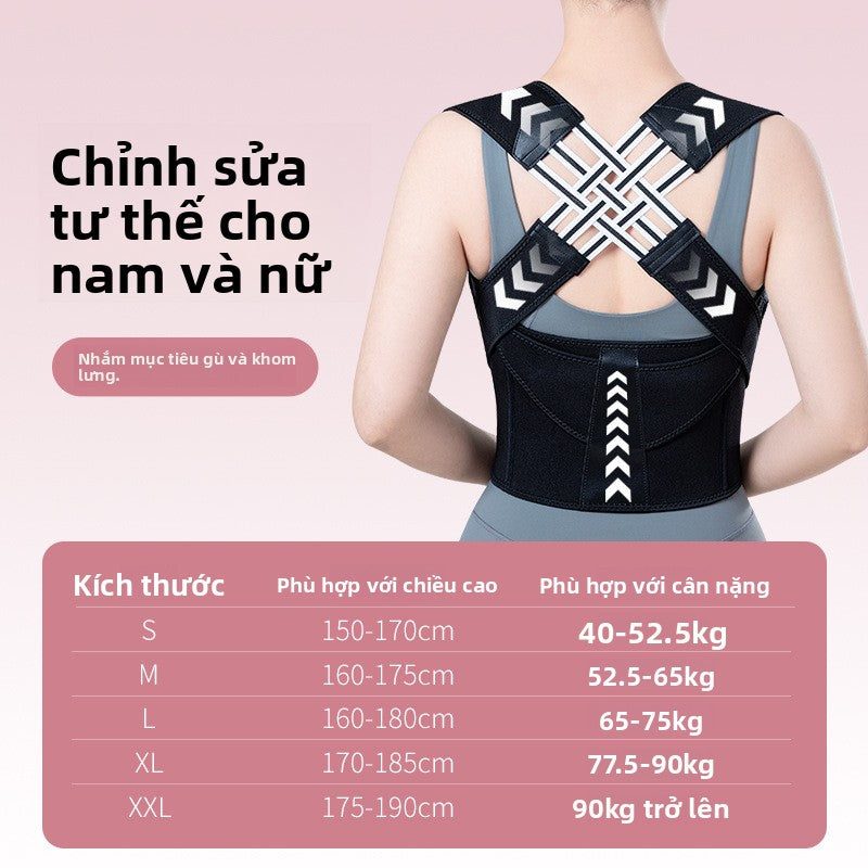 Dây đeo chỉnh hình lưng gù cho phụ nữ trưởng thành Dây đeo chỉnh hình lưng đẹp để sửa tư thế chống c