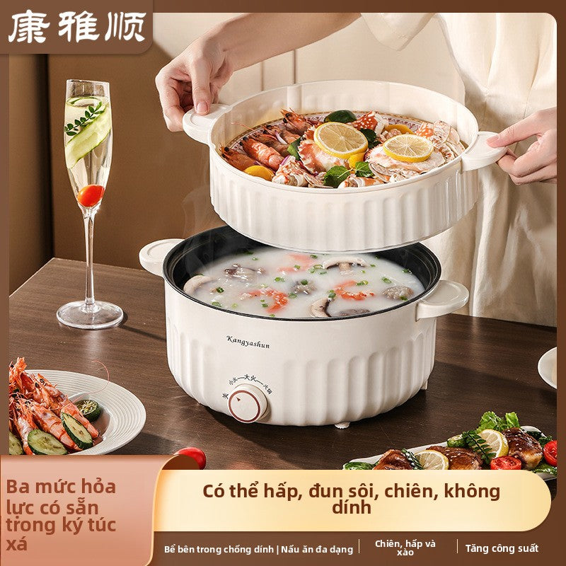 Nồi xào điện đa chức năng nồi nấu tất cả trong một nồi cơm điện gia đình không dính nồi điện nhỏ nồi