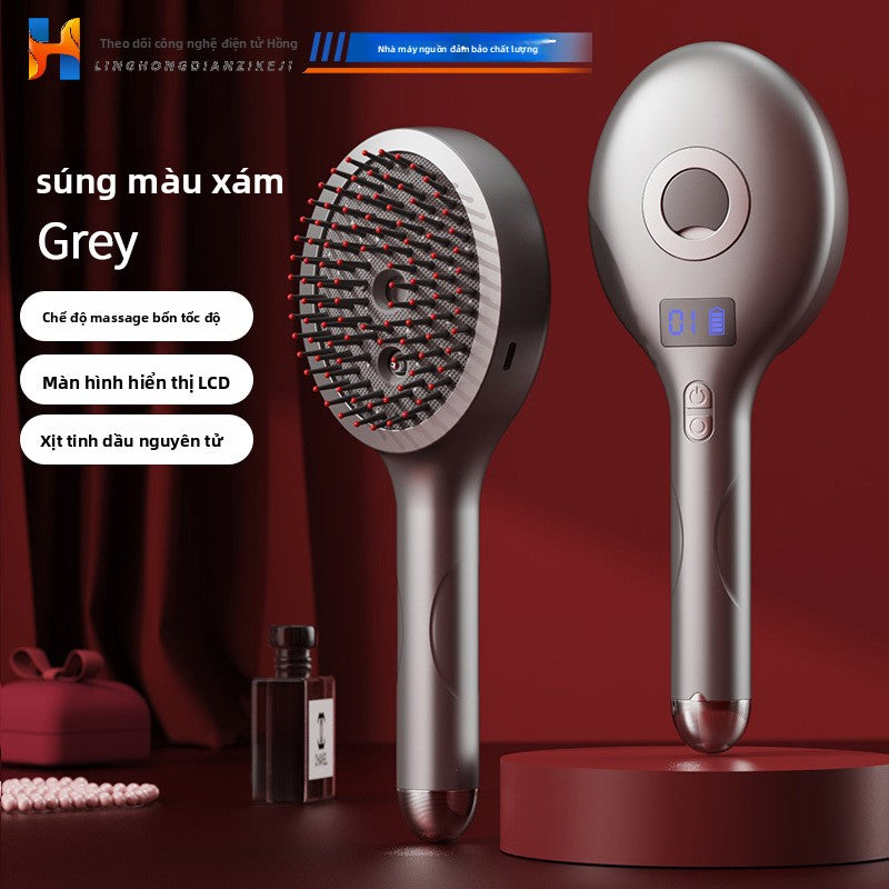Lược massage điện rung máy chăm sóc tóc ánh sáng đỏ hướng dẫn thuốc xịt dưỡng tóc lược dưỡng tóc thư