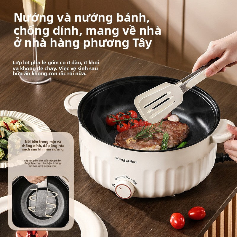 Nồi xào điện đa chức năng nồi nấu tất cả trong một nồi cơm điện gia đình không dính nồi điện nhỏ nồi
