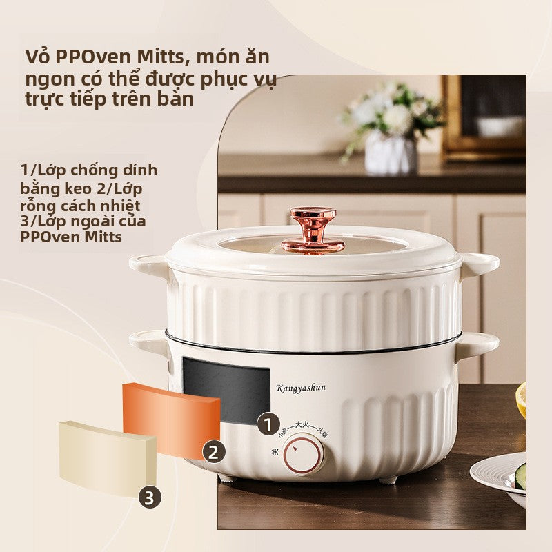 Nồi xào điện đa chức năng nồi nấu tất cả trong một nồi cơm điện gia đình không dính nồi điện nhỏ nồi