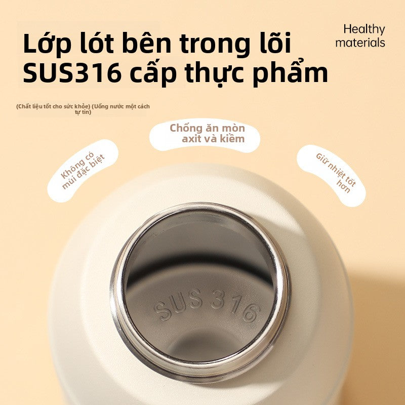 Cốc giữ nhiệt 316 inox không gỉ công suất lớn giá trị cao màu sắc thép không gỉ ống hút cốc nư