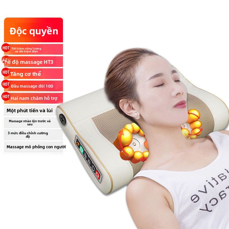 Gối  massage đa chức năng cổ thắt lưng trở lại chuyên dụng gia đình sưởi ấm thắ