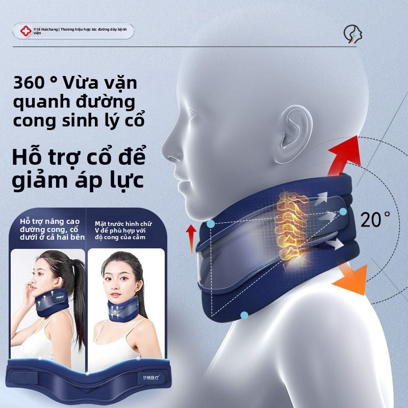 Thết bị kéo cổ gia dụng chỉnh hình bảo vệ cổ bệnh cổ cố định cổ hỗ trợ cổ mới0511