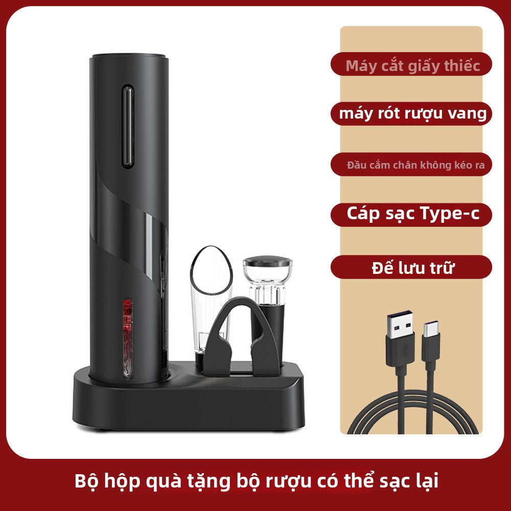 Máy mở chai rượu vang đỏ điện hoàn toàn tự động máy mở chai cao cấp rượu