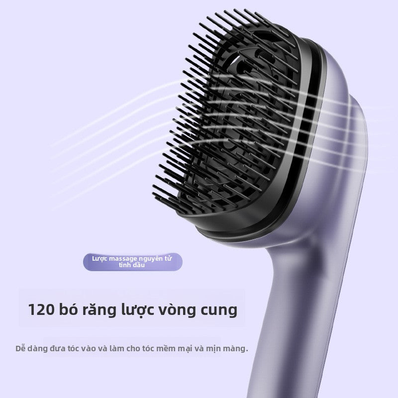 Lược massage tinh dầu lược lớn phun tinh dầu nguyên tử hóa di động ánh sáng đỏ đầu massage chăm sóc