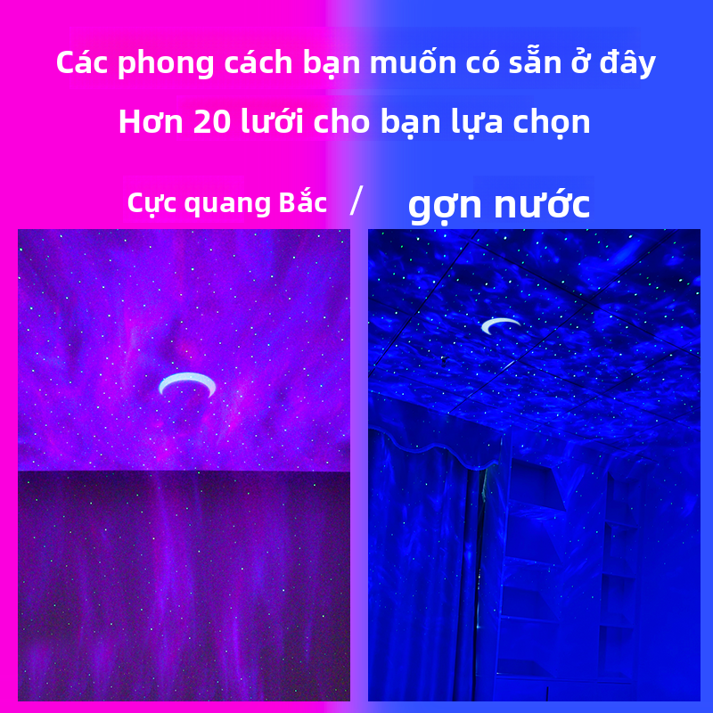 Đèn chiếu sao ánh sáng phương Bắc mới đèn không khí trong nhà đèn sao đèn ngủ nhỏ mơ mộng cô gái trá