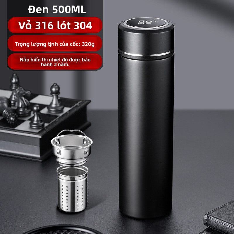 Cốc giữ nhiệt thông minh với nhiệt độ hiển thị 304 cốc nước giữ nhiệt bằng thép không gỉ
