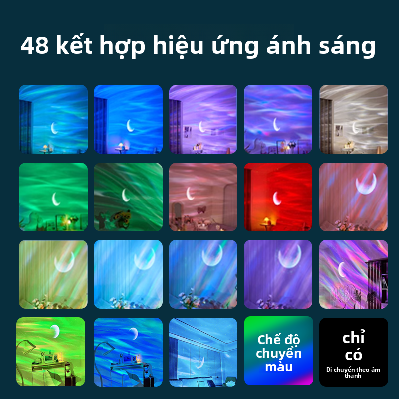 Đèn chiếu sao ánh sáng phương Bắc mới đèn không khí trong nhà đèn sao đèn ngủ nhỏ mơ mộng cô gái trá