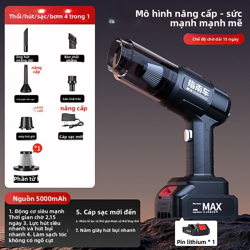 [FLASHSALE]máy hút bụi xe sạc không dây cho xe gia đình công suất hút lớn mạnh nhỏ cầm tay mini xe (Copy)
