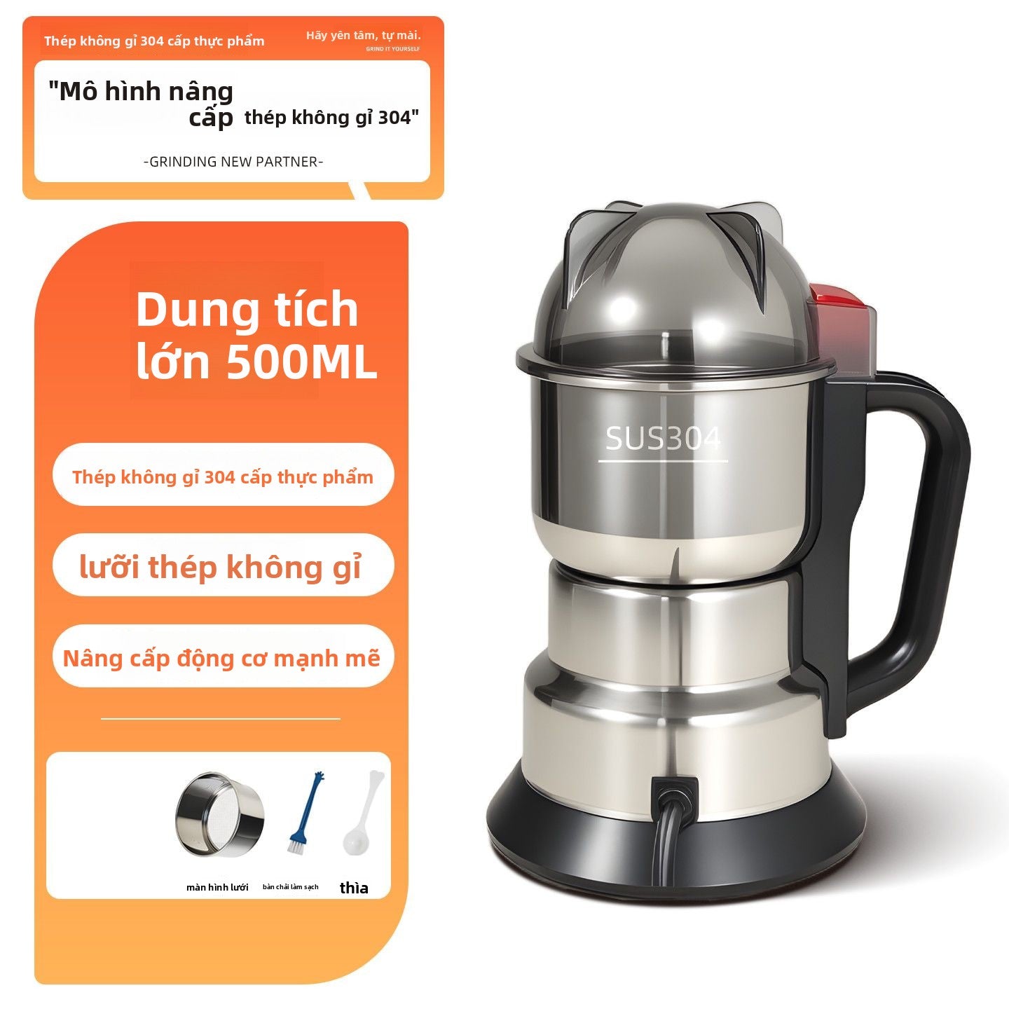 Máy nghiền gia đình Shuanghang 316 Máy nghiền thuốc Trung Quốc nhỏ để nghiền ngũ cốc siêu mịn