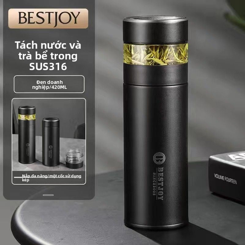 Cốc giữ nhiệt Phú Quang nhặt Hi tách nước trà cốc nước nam cốc pha trà cao cấp 316 thép không gỉ có