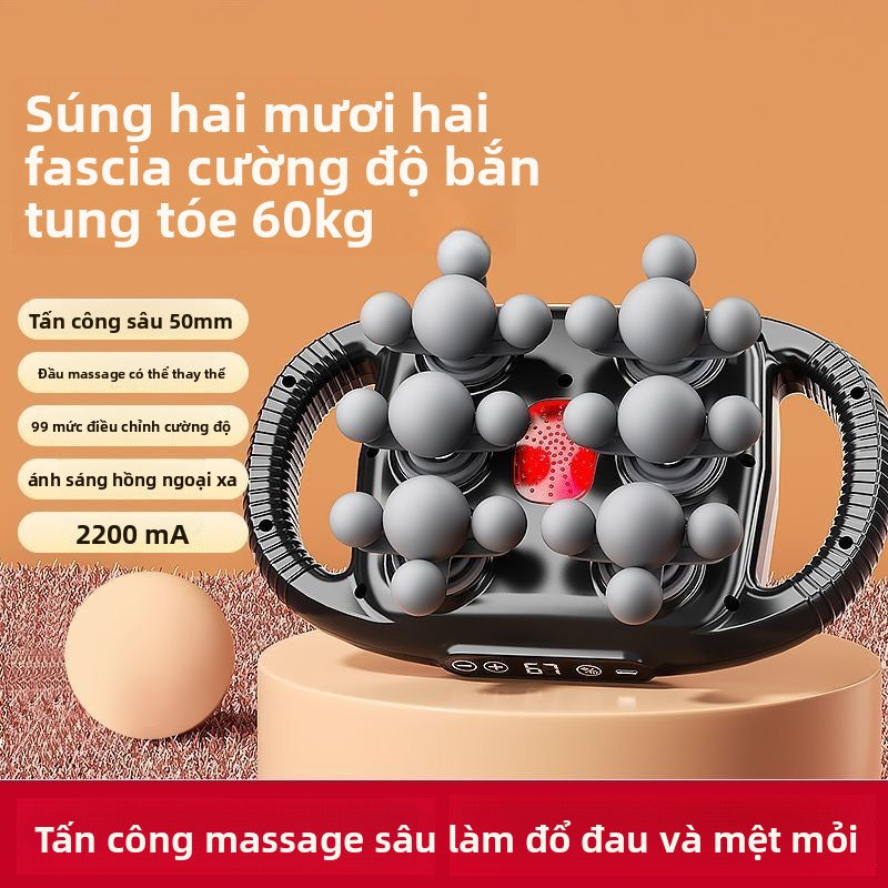 Máy  massage lưng cân gan chân nhiều đầu 22 đầu cơ bắp thư giãn cân gan chân đa chức năng điện lực lớn toàn thân