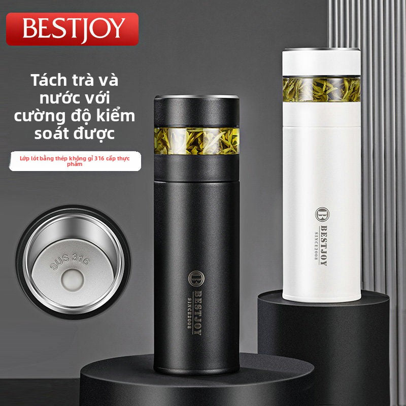 Cốc giữ nhiệt Phú Quang nhặt Hi tách nước trà cốc nước nam cốc pha trà cao cấp 316 thép không gỉ có