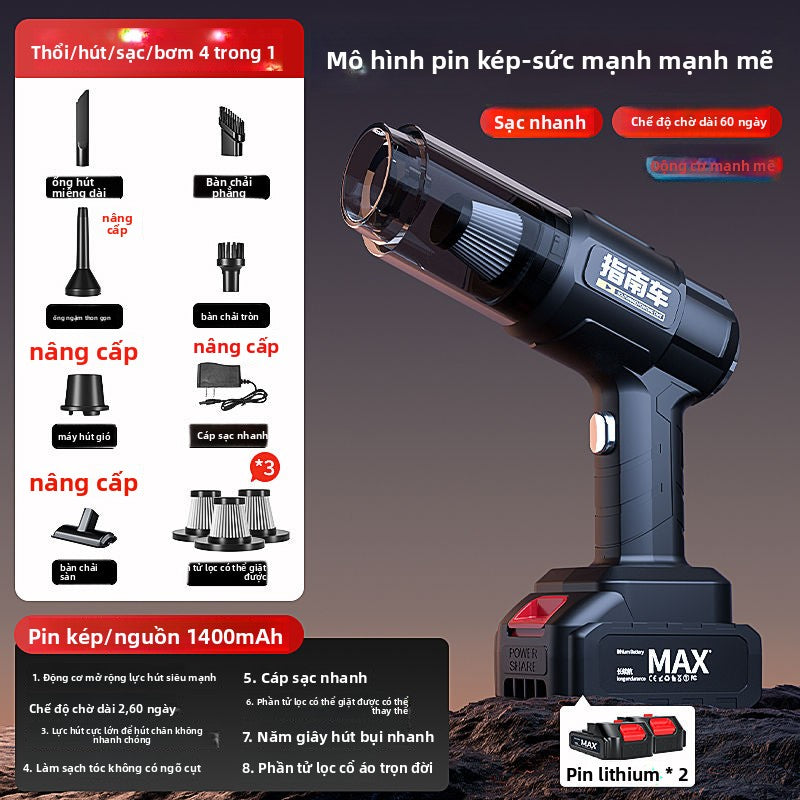 [FLASHSALE]máy hút bụi xe sạc không dây cho xe gia đình công suất hút lớn mạnh nhỏ cầm tay mini xe (Copy)