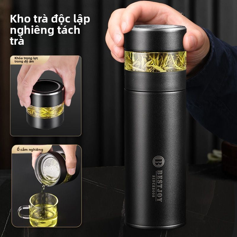 Cốc giữ nhiệt Phú Quang nhặt Hi tách nước trà cốc nước nam cốc pha trà cao cấp 316 thép không gỉ có