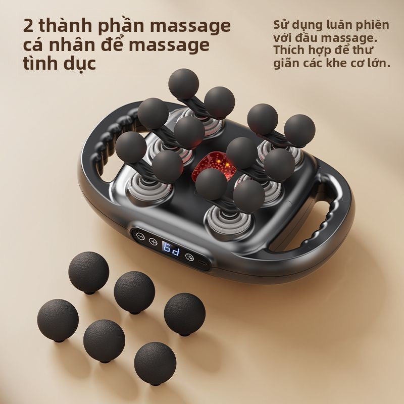máy massage mười hai đầu cân gan chân súng thư giãn cơ bắp massage búa mạnh mẽ toàn thân