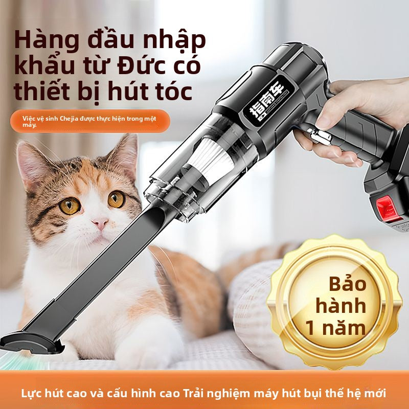 Xe máy hút bụi xe sạc không dây cho xe gia đình công suất hút lớn mạnh nhỏ cầm tay mini xe