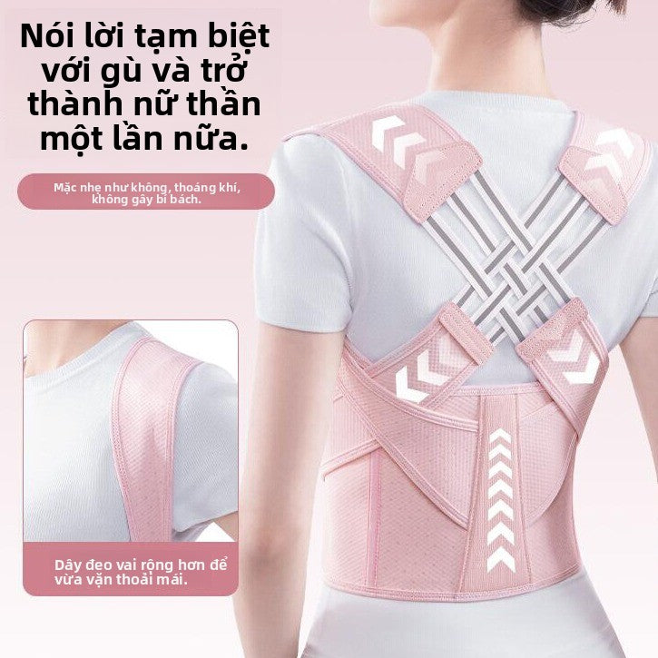 Dây đeo chỉnh hình lưng gù cho phụ nữ trưởng thành Dây đeo chỉnh hình lưng đẹp để sửa tư thế chống c