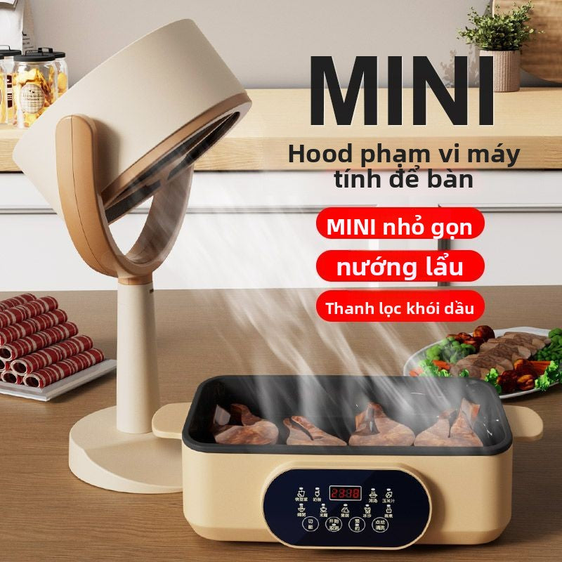 Máy hút khói   nhỏ Máy hút khói nồi lẩu di động Thịt nướng Máy hút khói ký tú