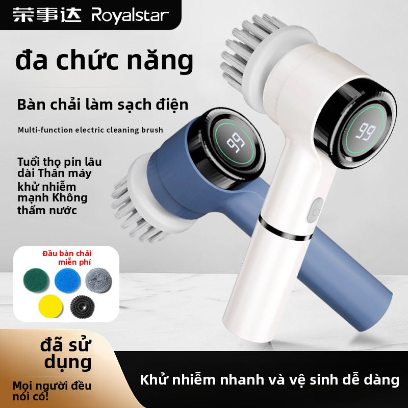 Bàn chải làm sạch rửa chén Rongshida Bàn chải làm sạch điện nhà bếp cầm tay