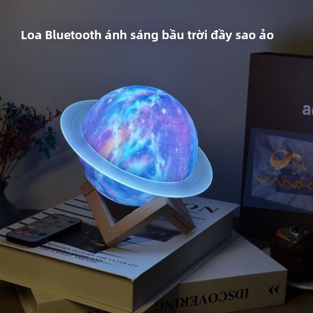 Loa Bluetooth Star mới đèn ngủ nhỏ loa siêu trầm âm thanh bầu không khí đèn bàn cao cấp tặng quà sin