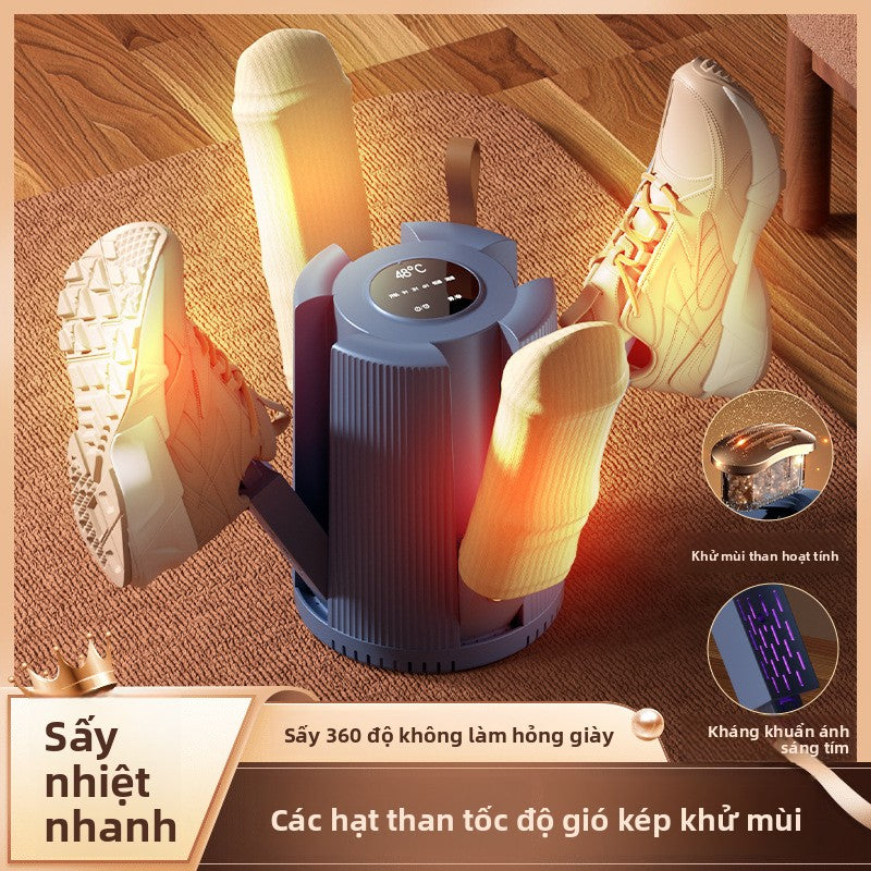 Máy sấy giày mới nguồn nhà máy khử mùi nhanh khô hút ẩm thời gian đồ tạo tác máy sấy giày gia đình