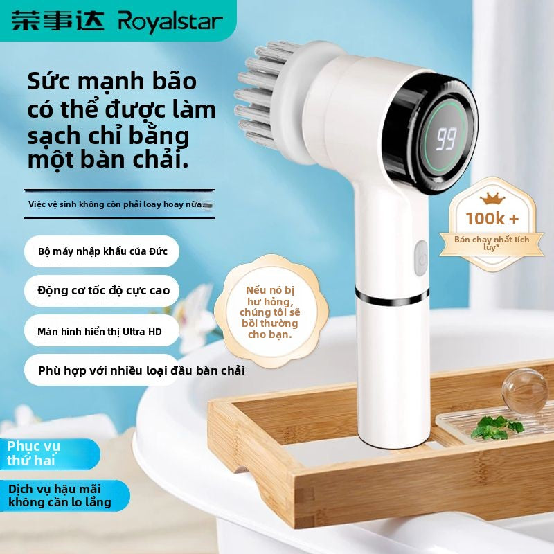 Bàn chải làm sạch rửa chén Rongshida Bàn chải làm sạch điện nhà bếp cầm tay