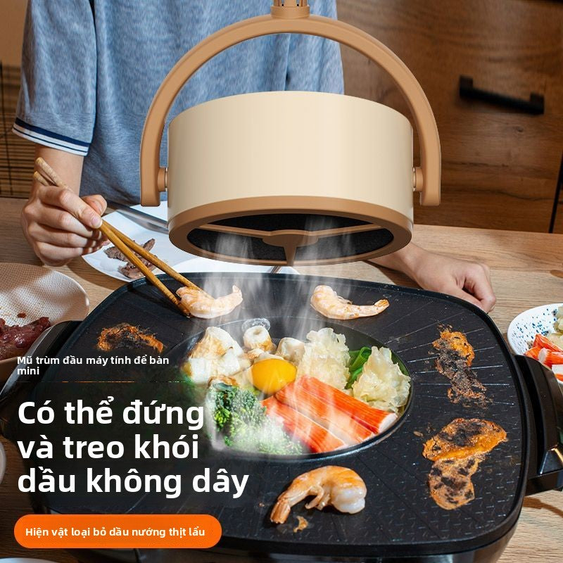 Máy hút khói   nhỏ Máy hút khói nồi lẩu di động Thịt nướng Máy hút khói ký tú