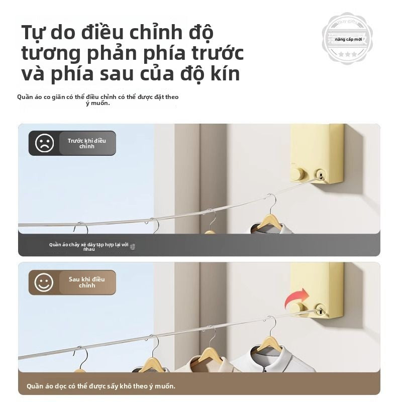 dây phơi quần áo cổ vật trong nhà miễn phí đục lỗ nhà vệ sinh mở rộng ban công dây thép giá đỡ