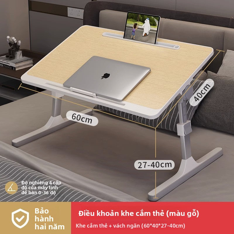 Bàn nhỏ trên giường có thể nâng bàn máy tính ký túc xá sinh viên bàn gấp đơn giản gia đình đơn giản