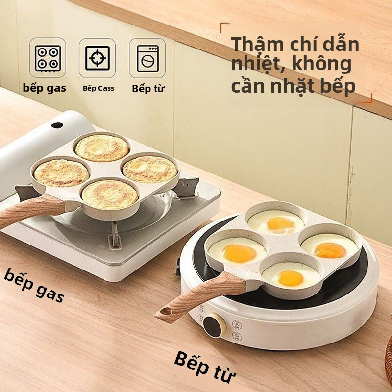 Chảo  đáy phẳng đá lúa mạch không dính nồi gia đình 3 trong 1 bít tết nồi