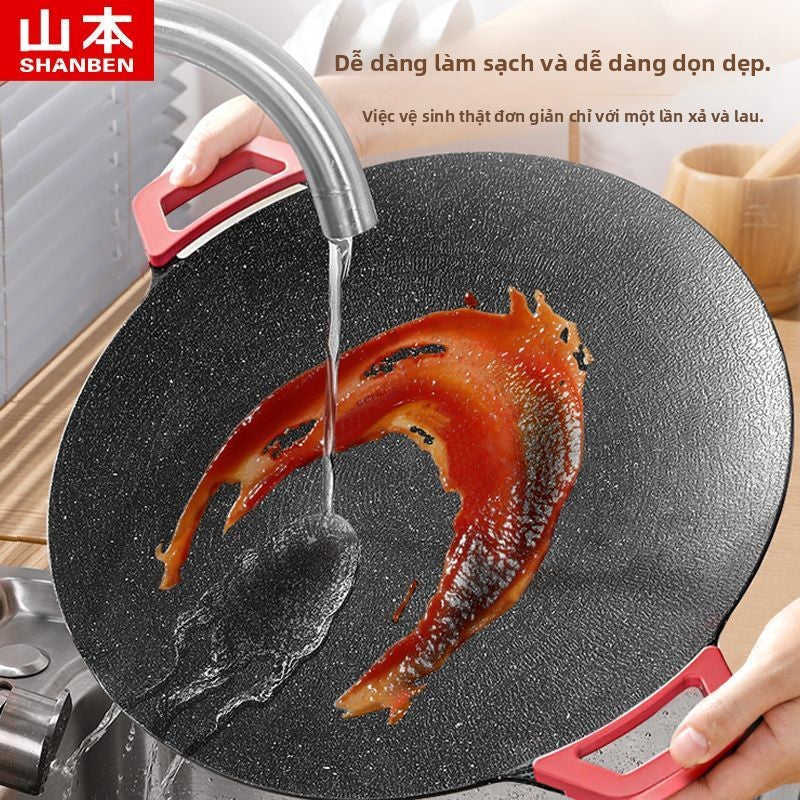 Bếp nướng điện Yamamoto Máy nướng gia đình không khói thuốc không dính nồi nướng nồi nướng đa chức n