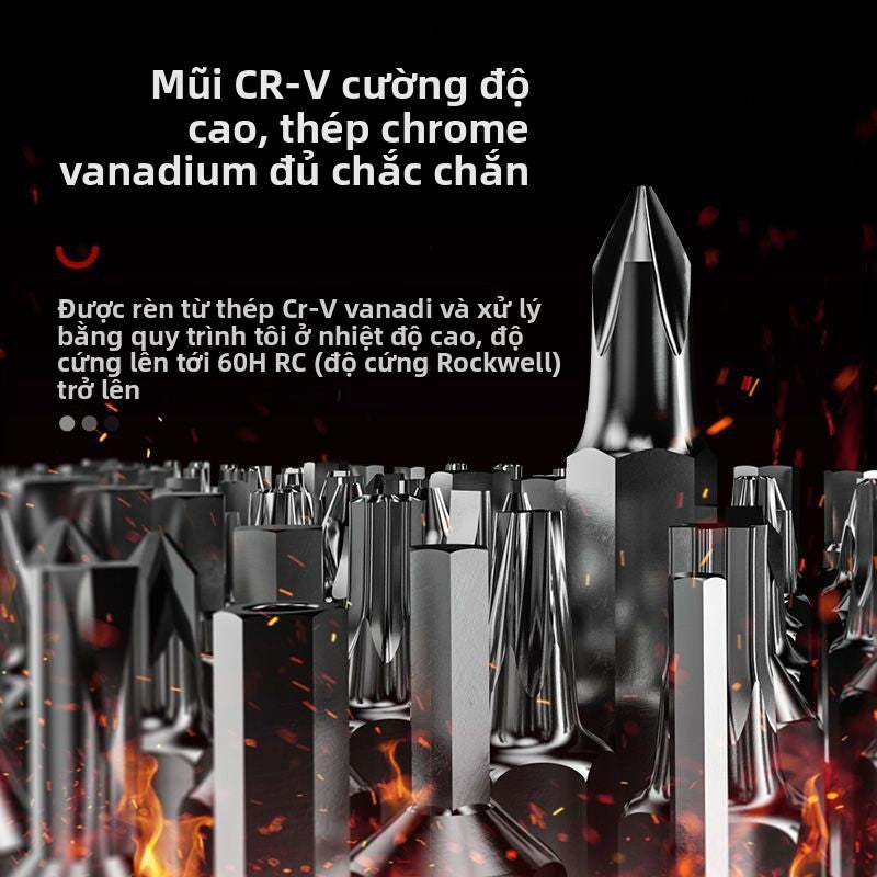 Máy tuốc nơ vít điện cao cấp đa chức năng gia đình Olead đầy đủ bộ pin lithium cao cấp tự tích hợp ố