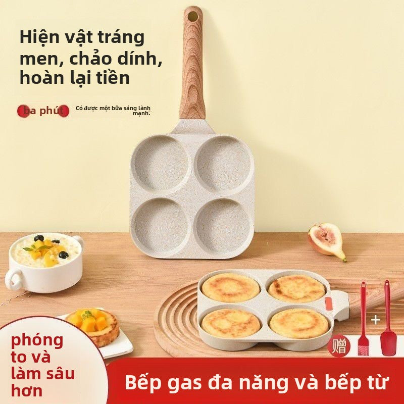 Chảo  đáy phẳng đá lúa mạch không dính nồi gia đình 3 trong 1 bít tết nồi