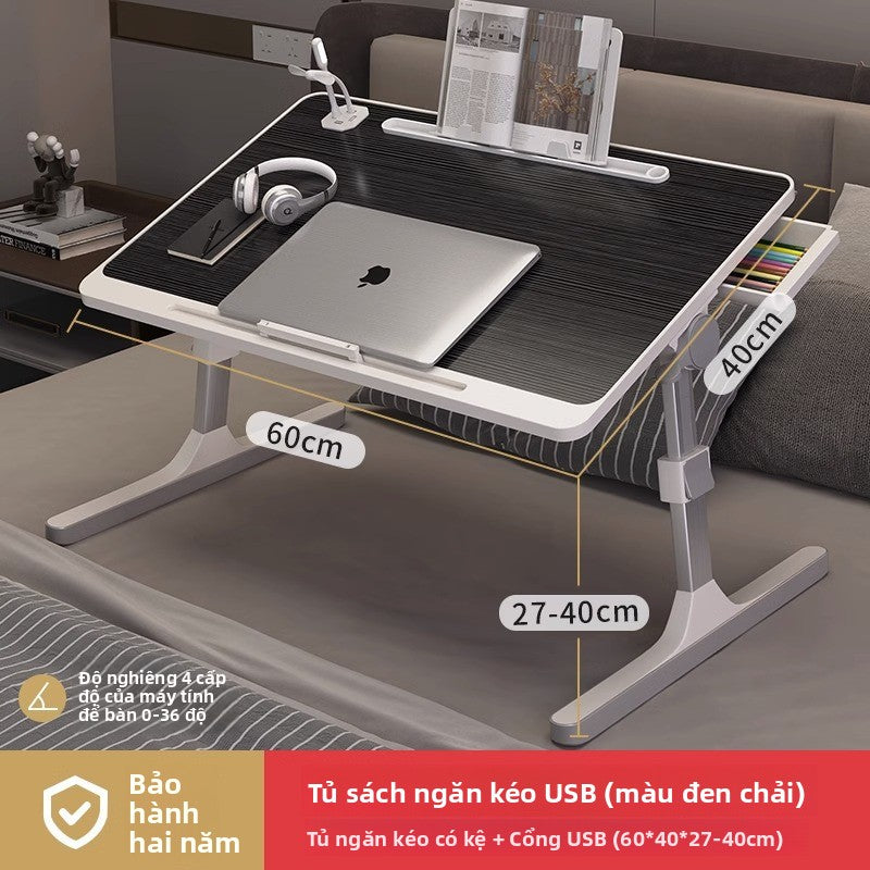Bàn nhỏ trên giường có thể nâng bàn máy tính ký túc xá sinh viên bàn gấp đơn giản gia đình đơn giản