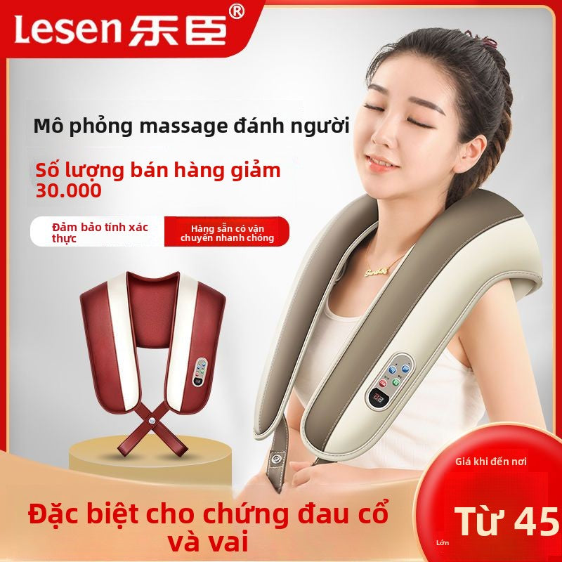 massage cổ vai Lechen đa chức năng đánh massage cổ vai Le massage khăn choàng cổ vai thắt lưng đánh lưng cổ đốt sốn