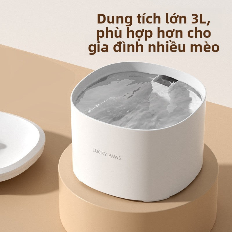 Máy uống nước thú cưng công suất lớn 3L mới tự động lọc tuần hoàn chống đen cằm mèo bát thú cưng máy