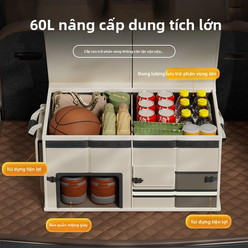 Hộp lưu trữ xe, cốp xe, bên trong xe, sắp xếp thực tế, gấp, đa chức năng, đồ tạo tác lưu trữ cắm trạ
