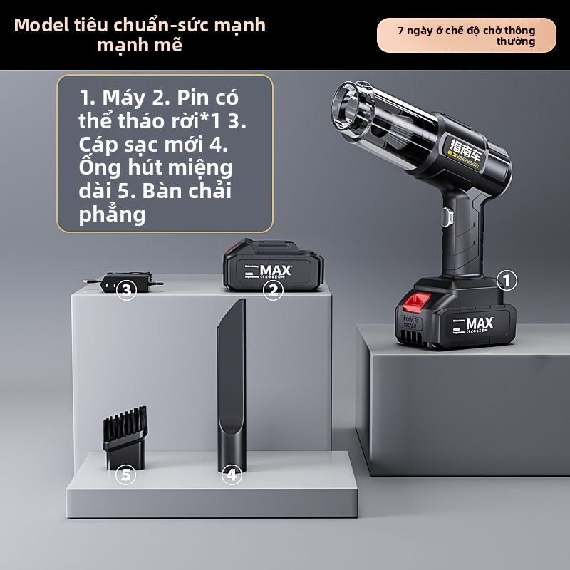 Xe máy hút bụi xe sạc không dây cho xe gia đình công suất hút lớn mạnh nhỏ cầm tay mini xe