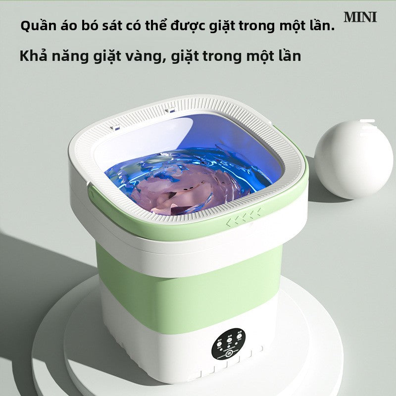 máy giặt di động hoàn toàn tự động nhà ký túc xá mini đồ lót nhỏ quần lót máy giặ