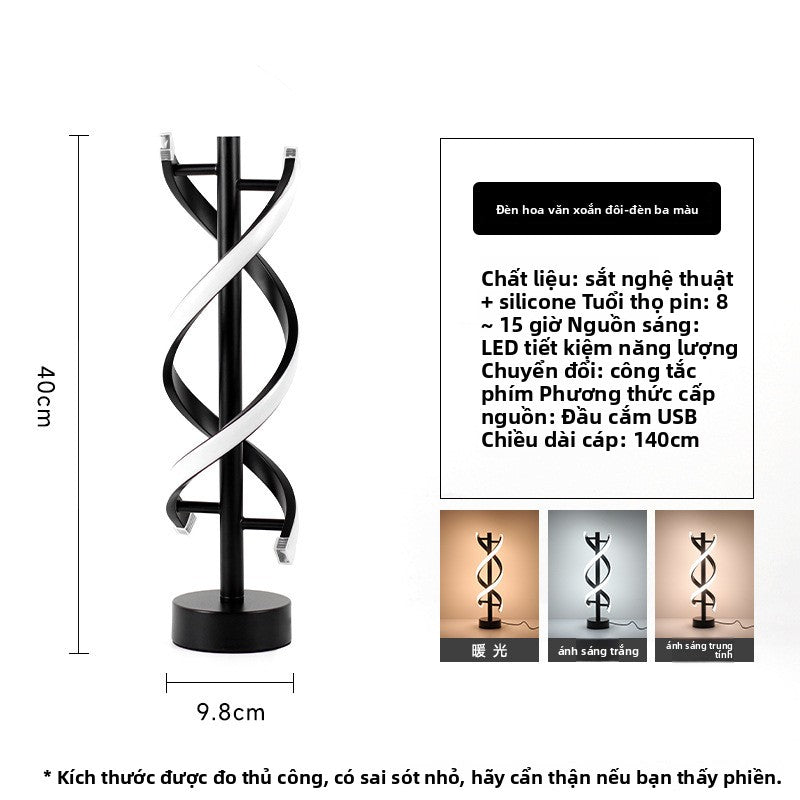 Đèn bàn Bắc Âu đèn đầu giường phòng ngủ đèn LED sáng tạo cá tính thanh không khí đèn ins gió giá trị