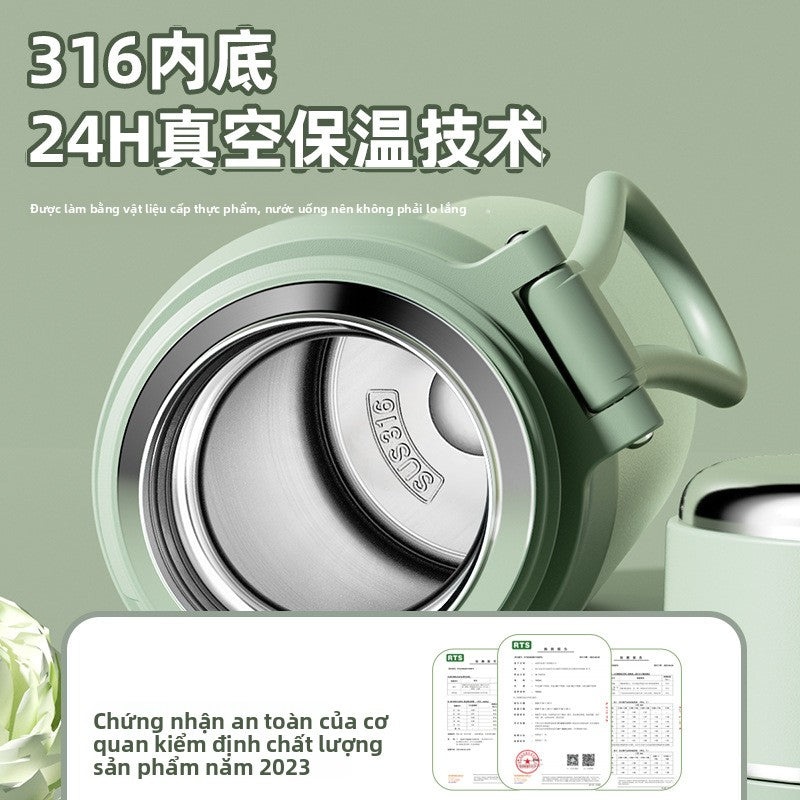 Cốc giữ nhiệt giá trị màu cao 316 thép không gỉ nam sinh trẻ em đi học chuyên dụng  mới lưới cốc