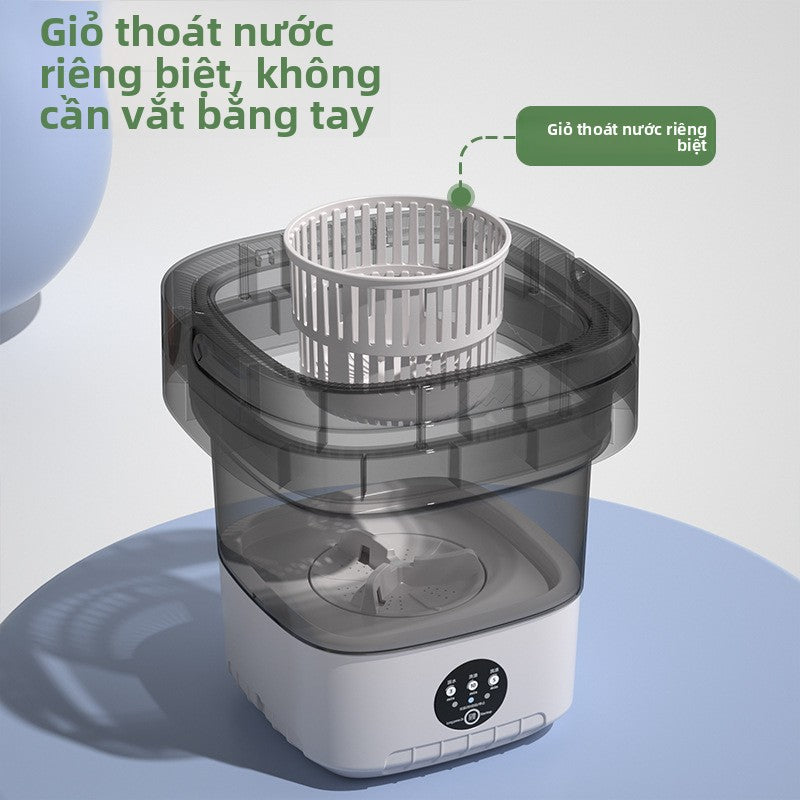 máy giặt di động hoàn toàn tự động nhà ký túc xá mini đồ lót nhỏ quần lót máy giặ