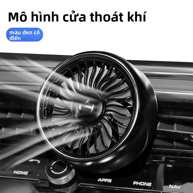 Quạt điện trên xe Shiai, bảng điều khiển ba bánh, cửa thoát khí USB cho xe, quạt nhỏ, làm mát xe, là